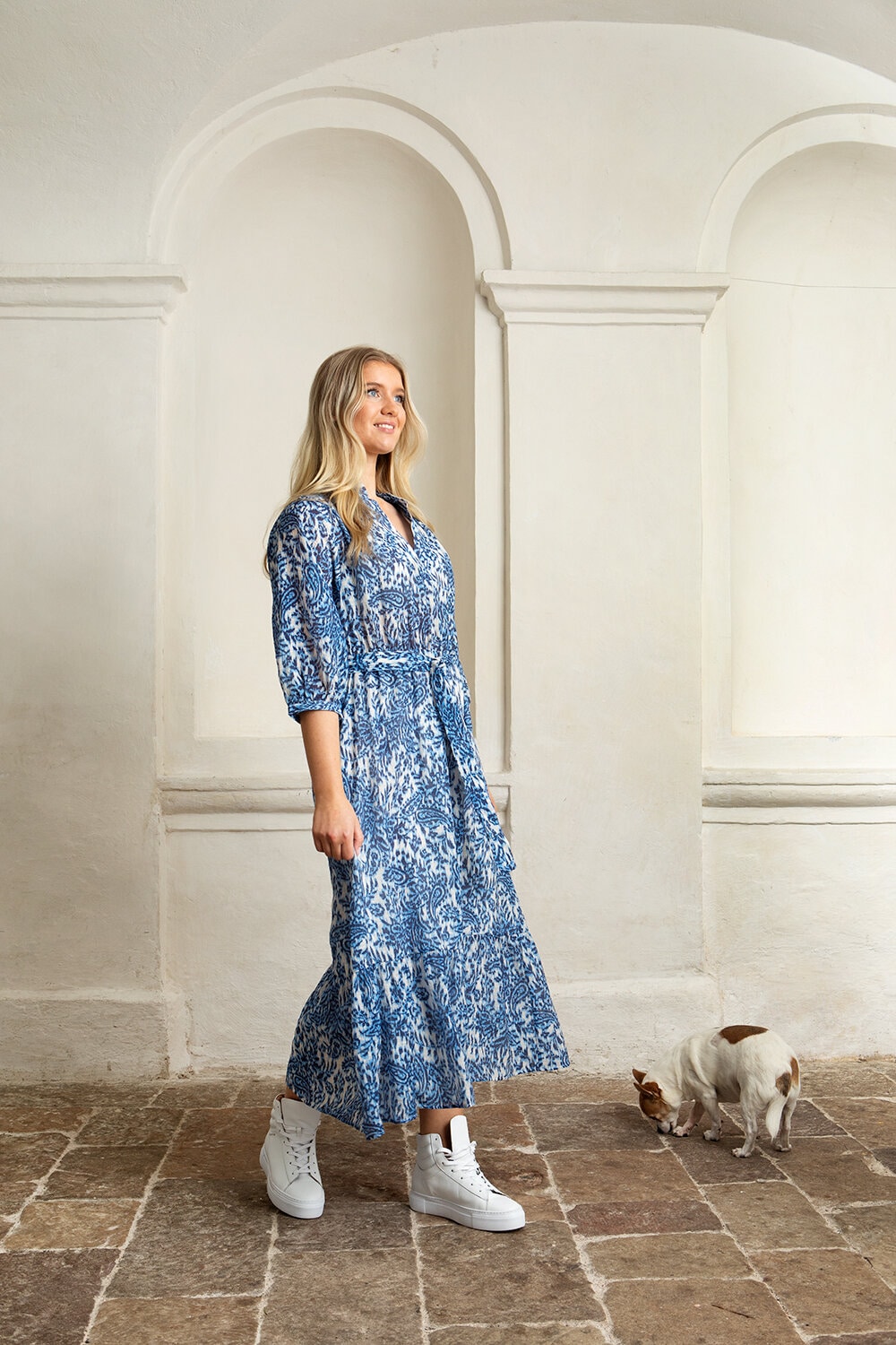 Elvira dress - girona blue
