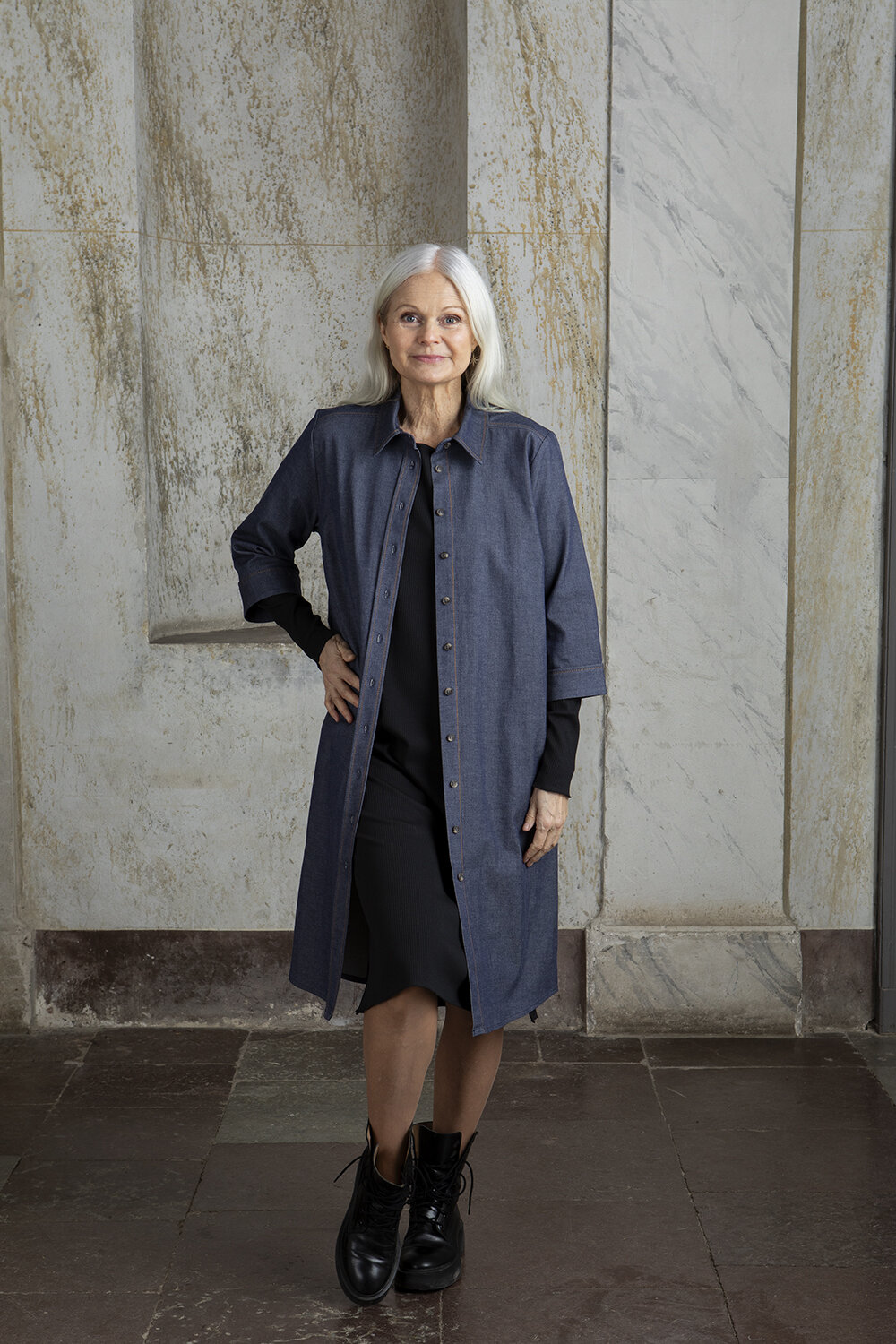 Tilde dress - denim blue