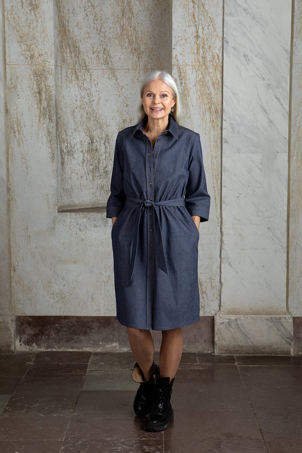 Tilde dress - denim blue