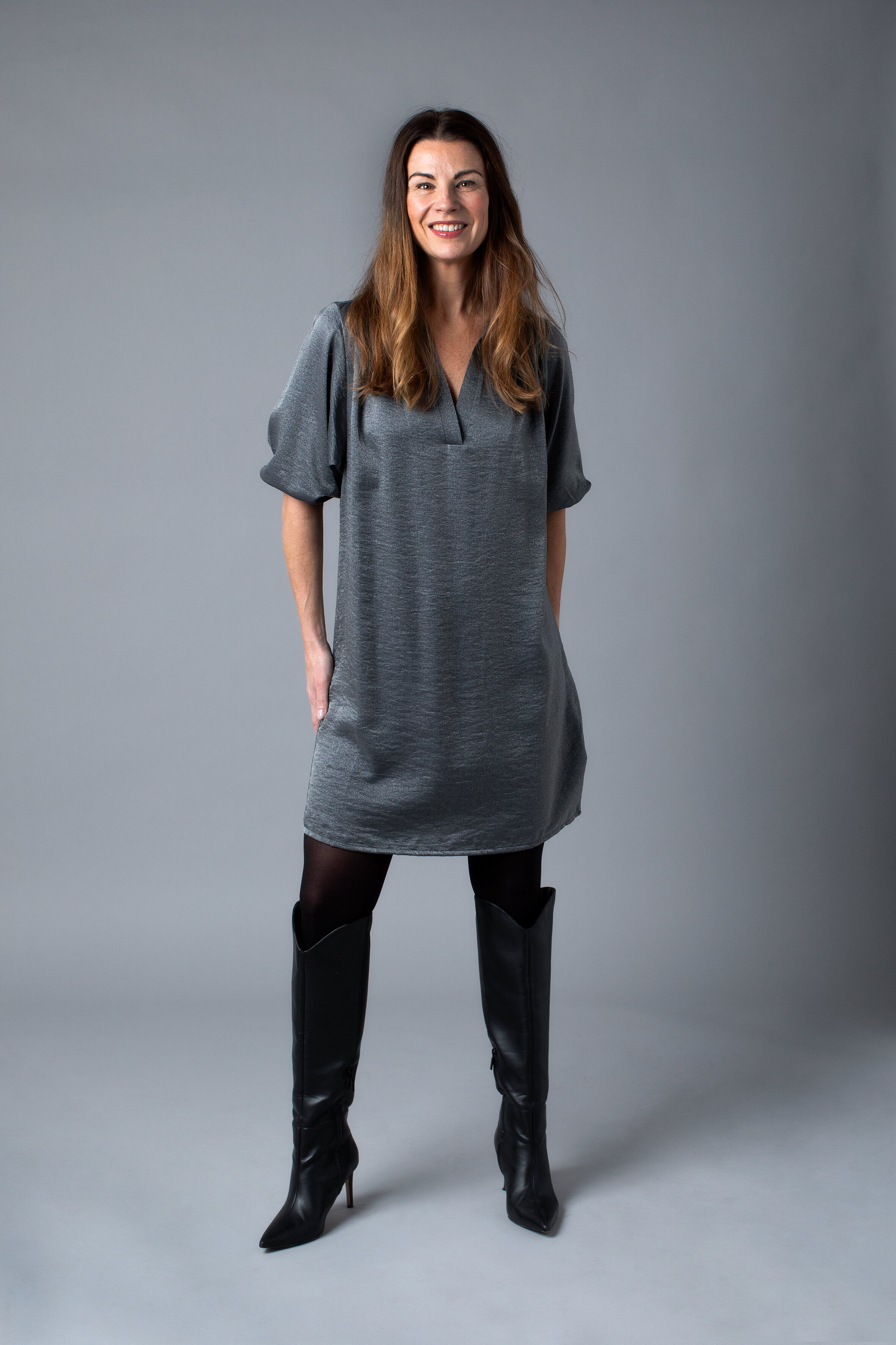 Linda dress - silver grey