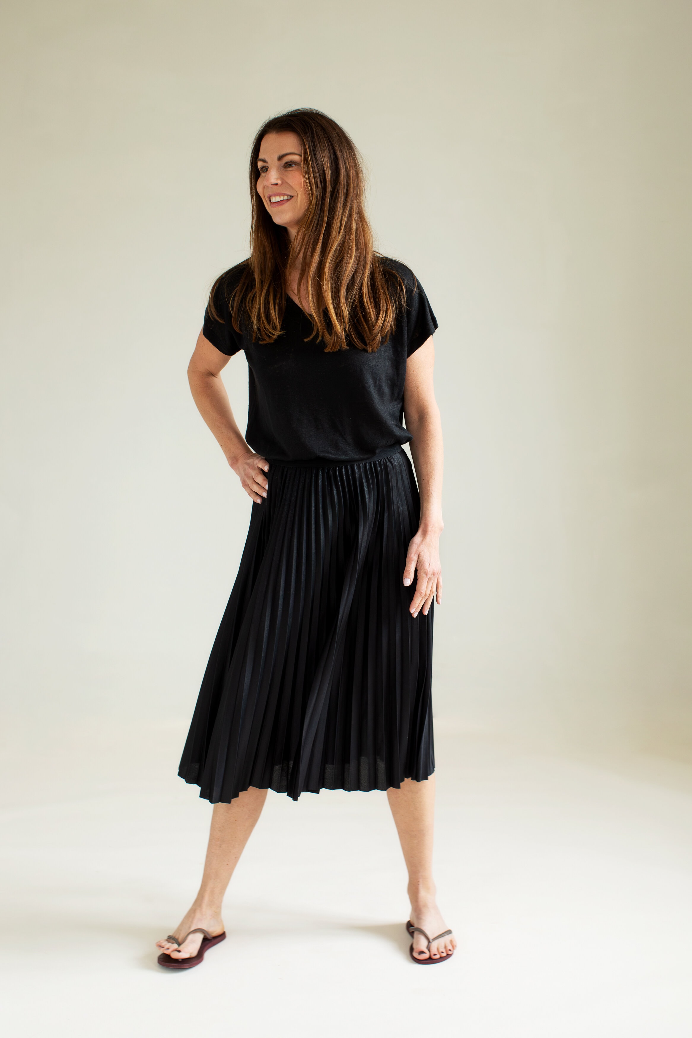 Evelyn skirt - shimmer black