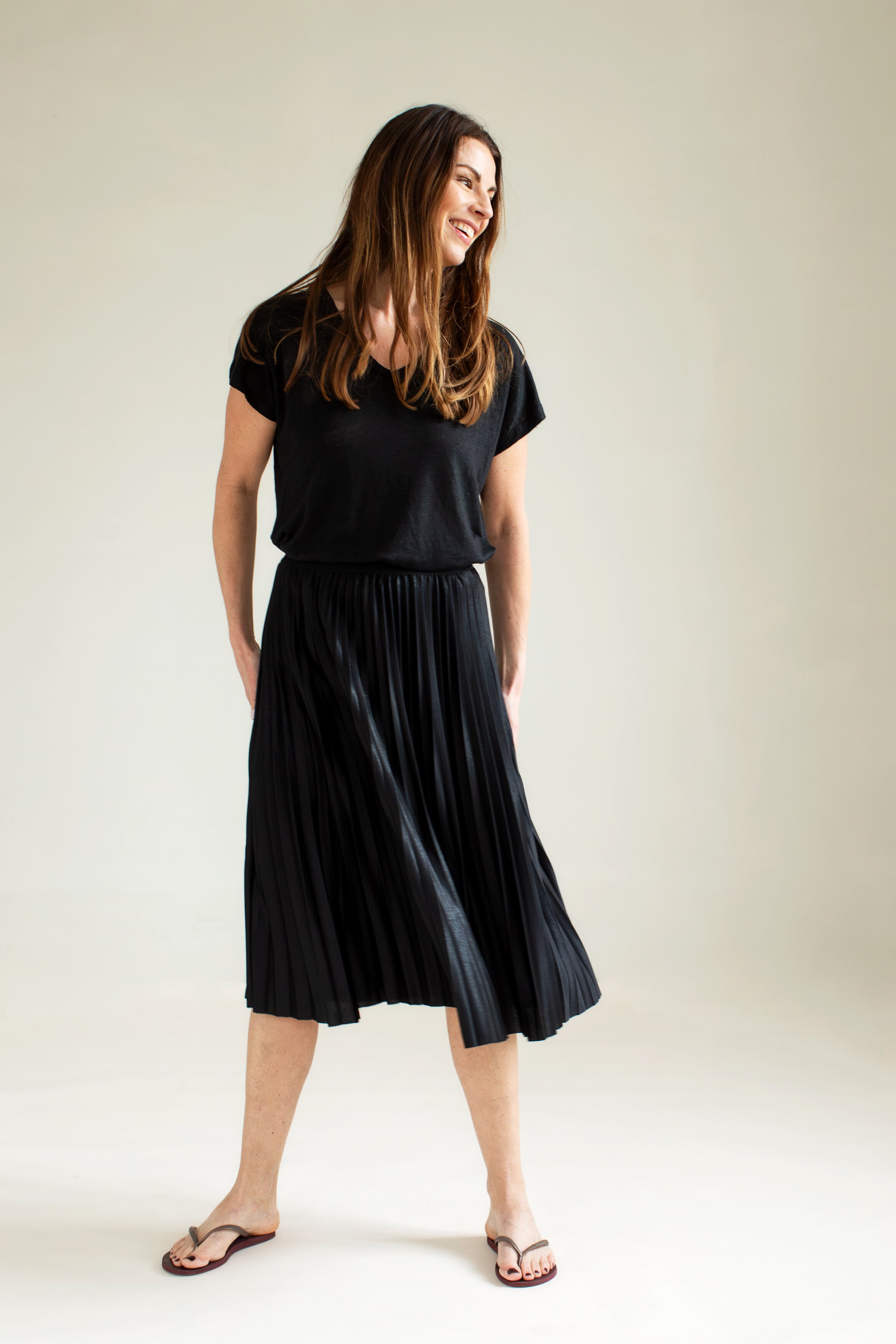 Evelyn skirt - shimmer black