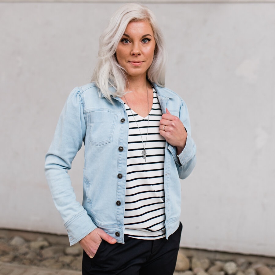 Ebba jeans jacket - cloud blue