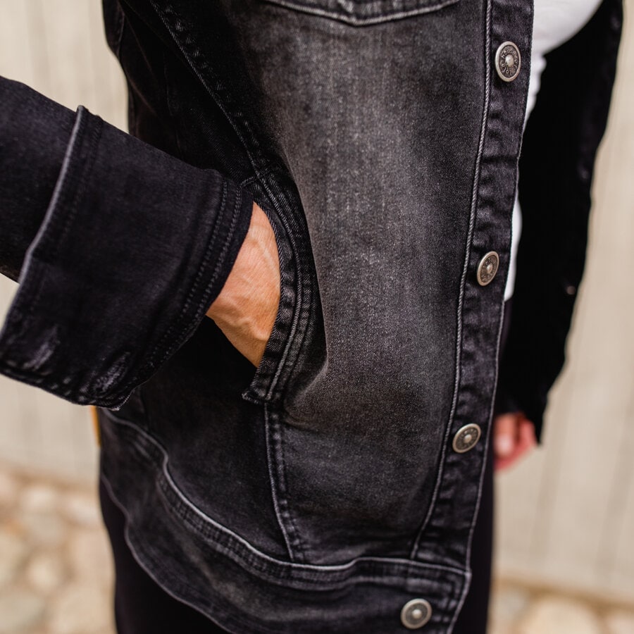 Ebba jeans jacket - washed black