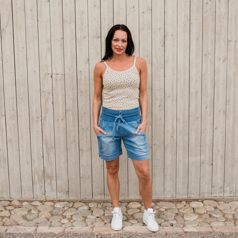 Make a wish jeans shorts - mid blue