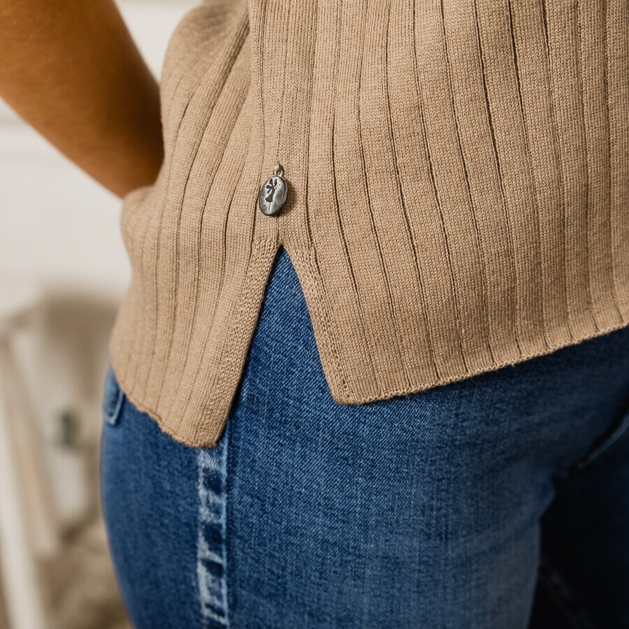 Tube knitted top - dark beige