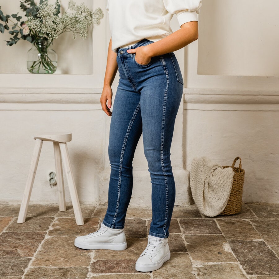Pipe jeans - mid blue