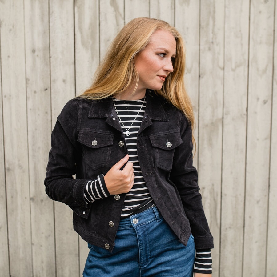 My cord jacket - dark grey