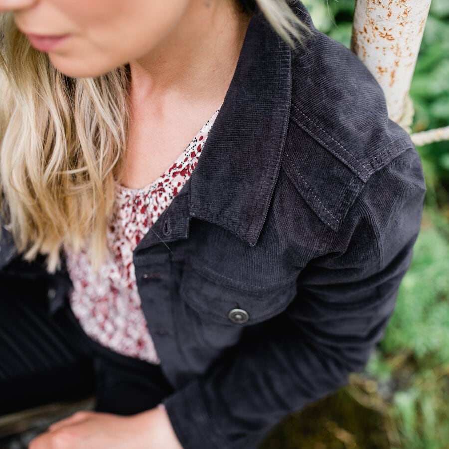 My cord jacket - dark grey