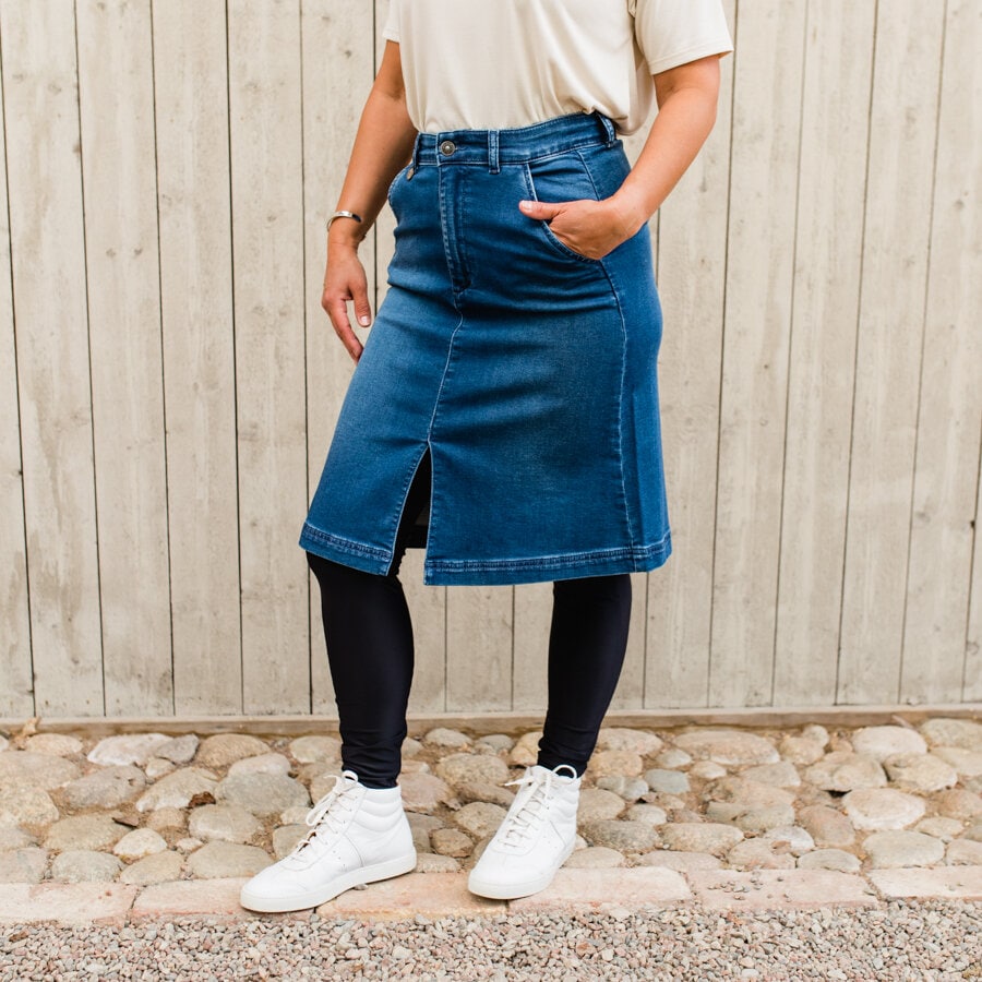 Apart jeans skirt - dark blue