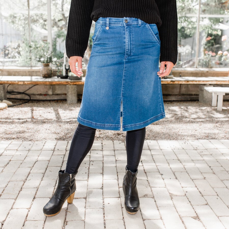 Apart jeans skirt - dark blue