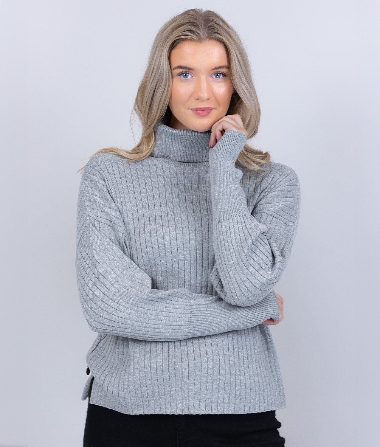 Tube sweater - grey melange