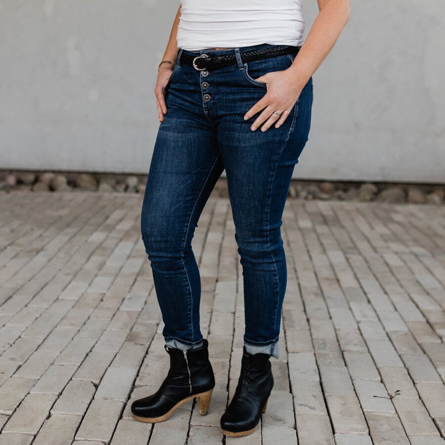 Concrete stretch jeans - dark blue