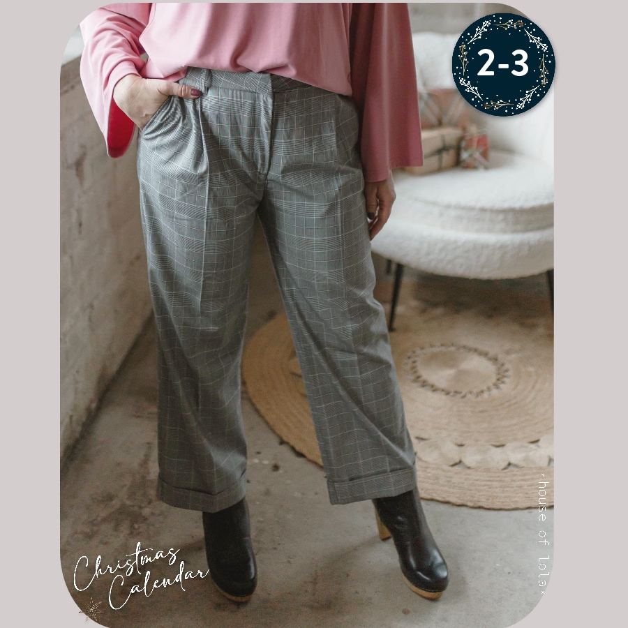 Milano pants - checked black/white