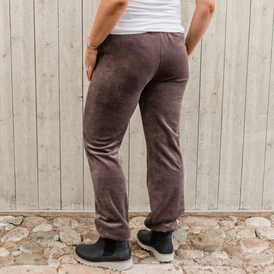 Rejoice velour pants - falcon brown