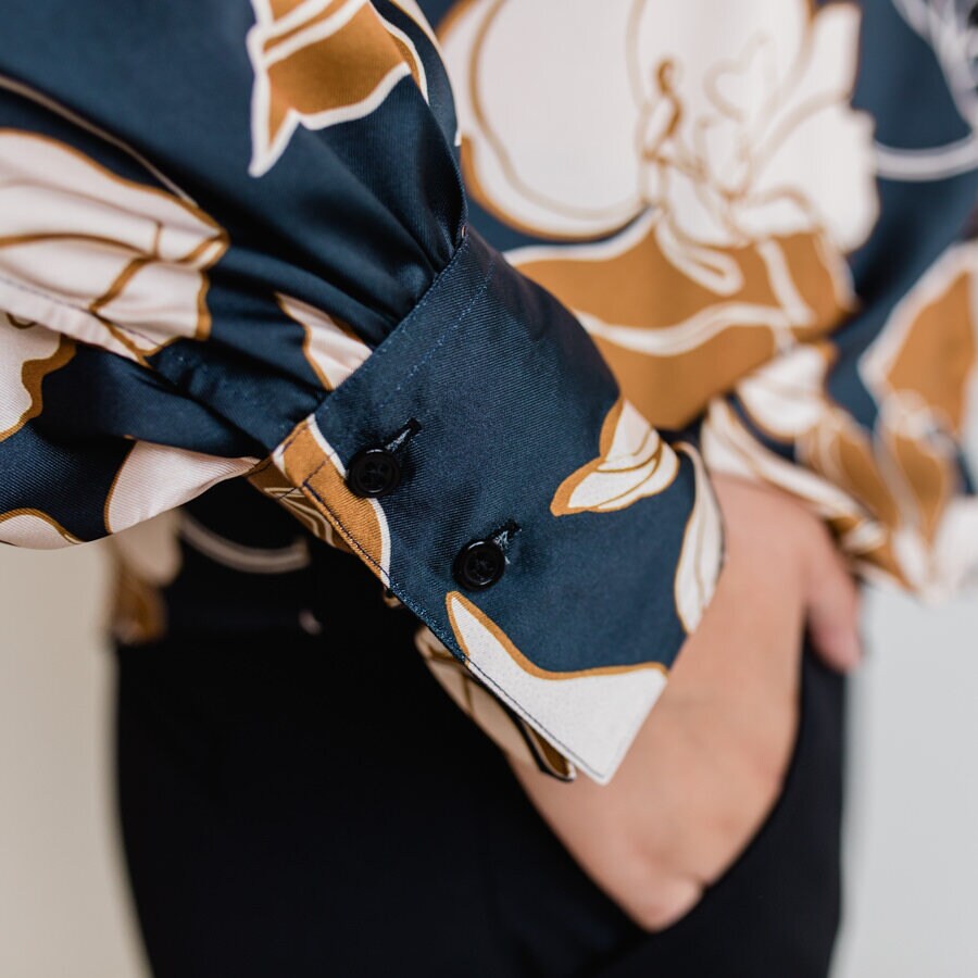 Emma blouse - garden night blue