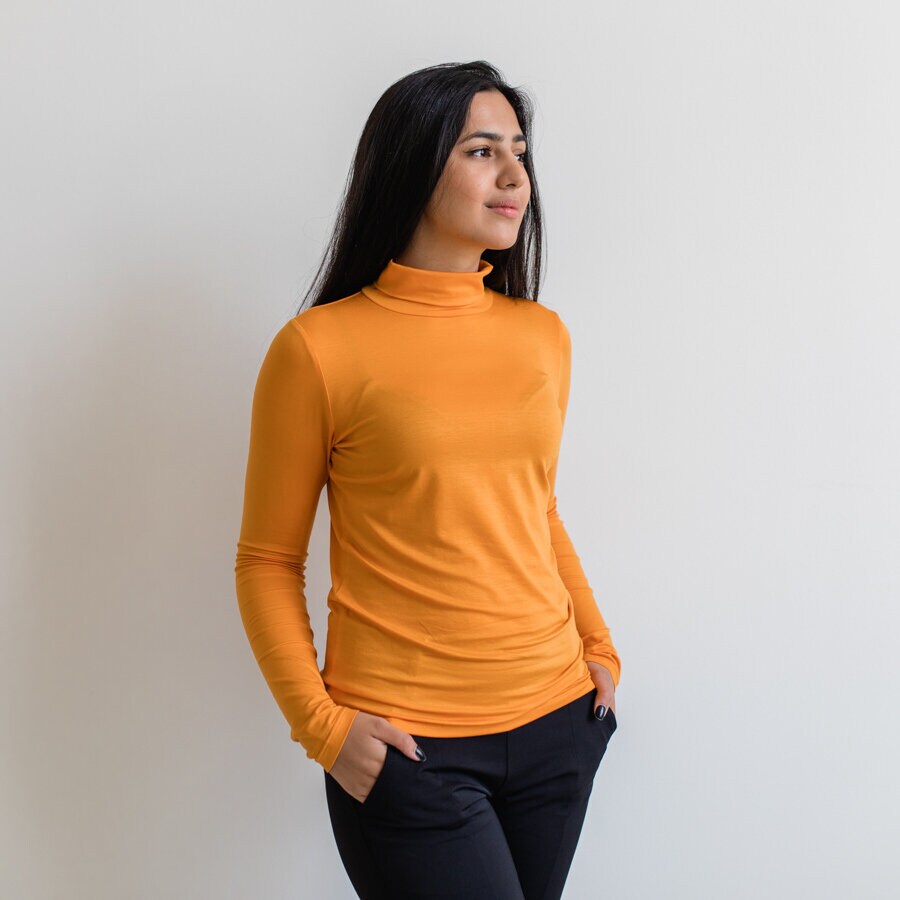 Hey Jude top - warm orange