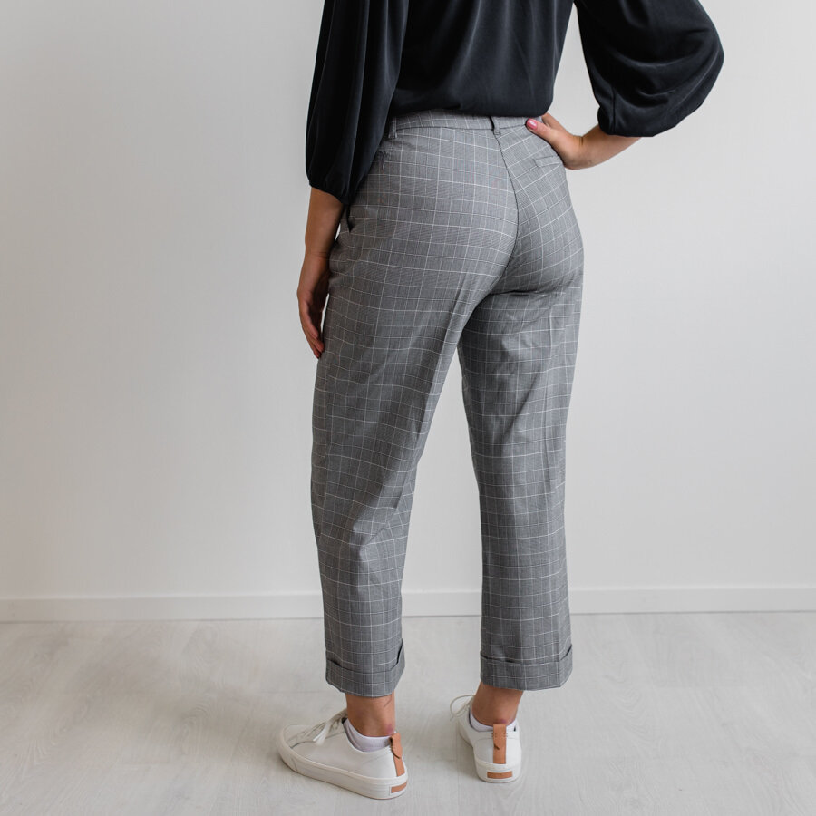 Milano pants - checked black/white