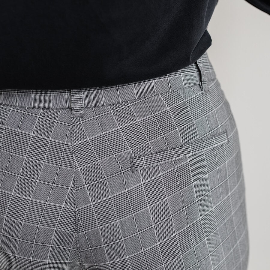 Milano pants - checked black/white