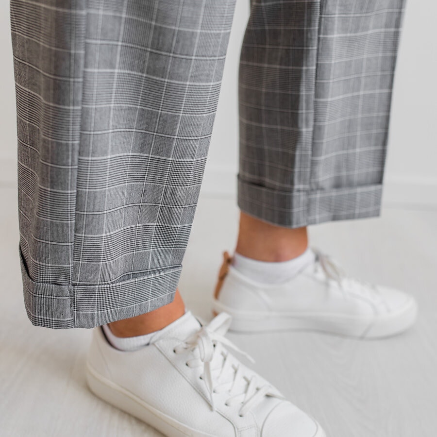 Milano pants - checked black/white