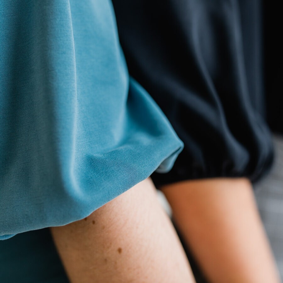 Line blouse - surf petrol