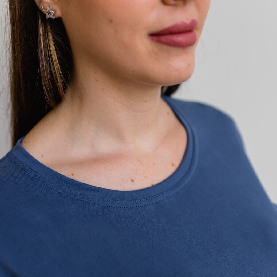 Shallow blouse - navy blue