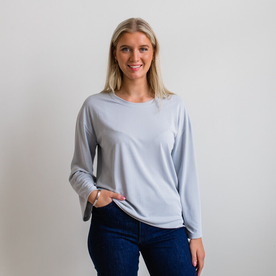 Shallow blouse - grey steel