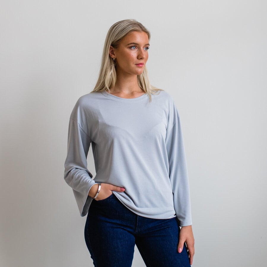 Shallow blouse - grey steel