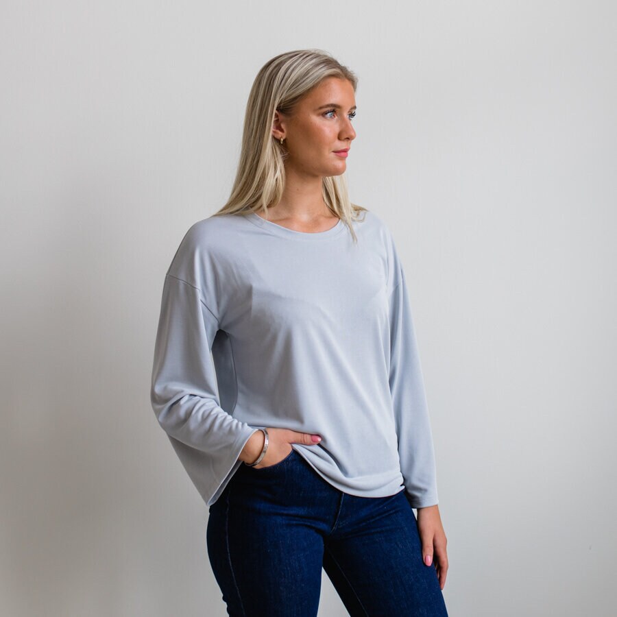 Shallow blouse - grey steel