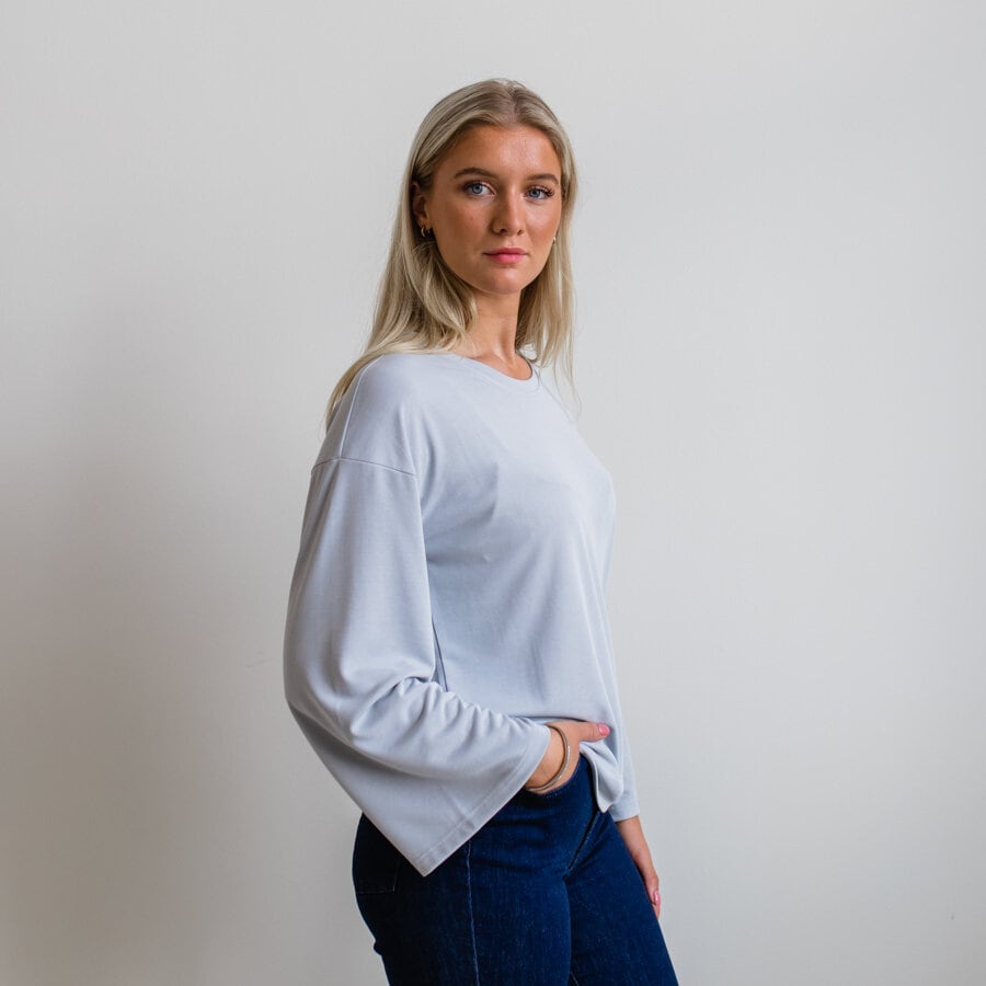 Shallow blouse - grey steel
