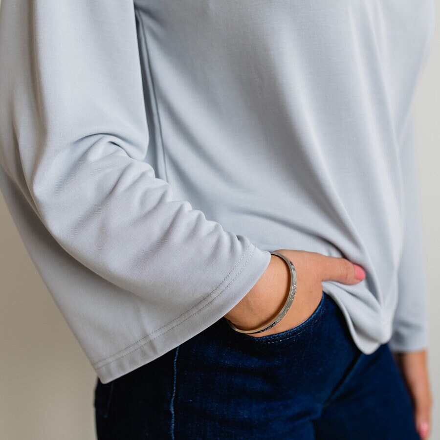 Shallow blouse - grey steel