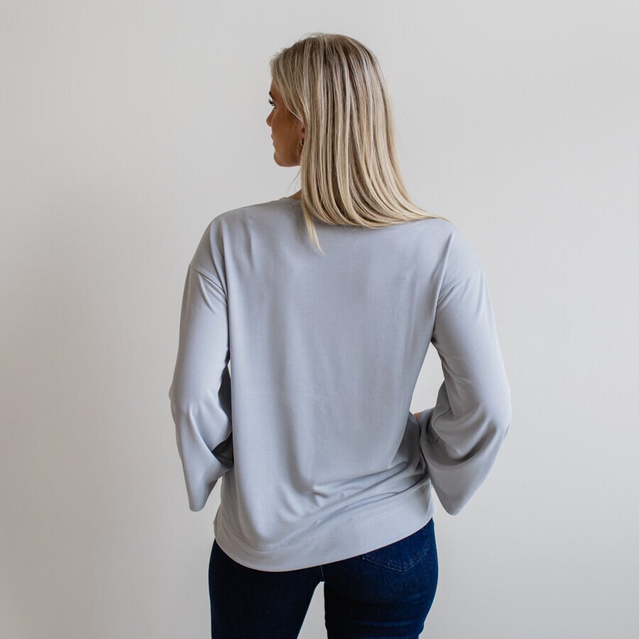 Shallow blouse - grey steel