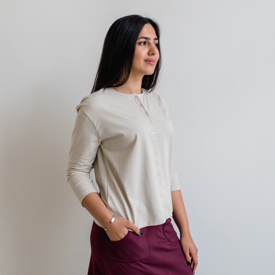 Leona cardigan - champagne