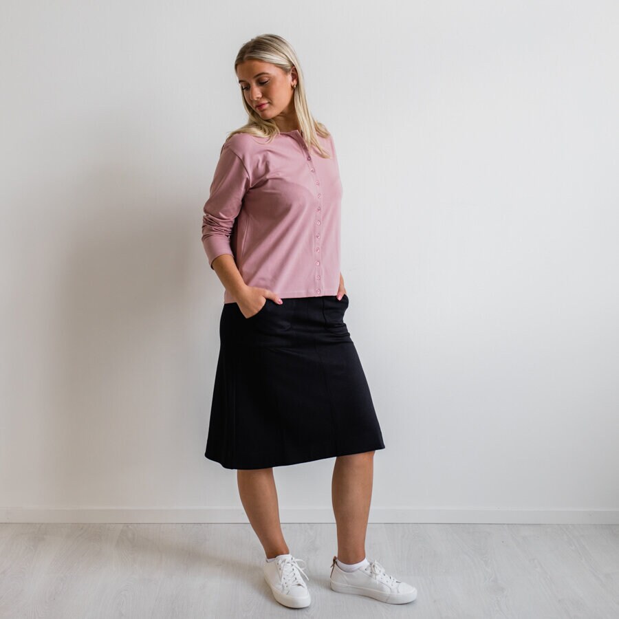 Leona cardigan - pale mauve