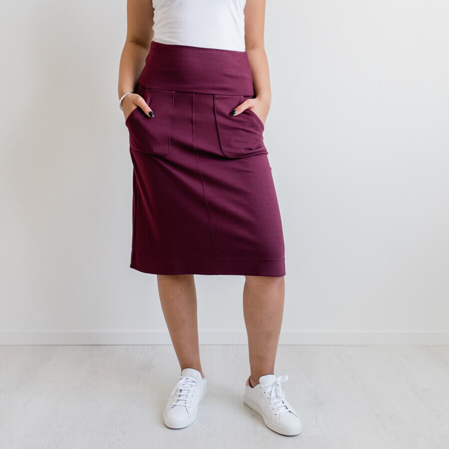 Silhuette skirt - fig red