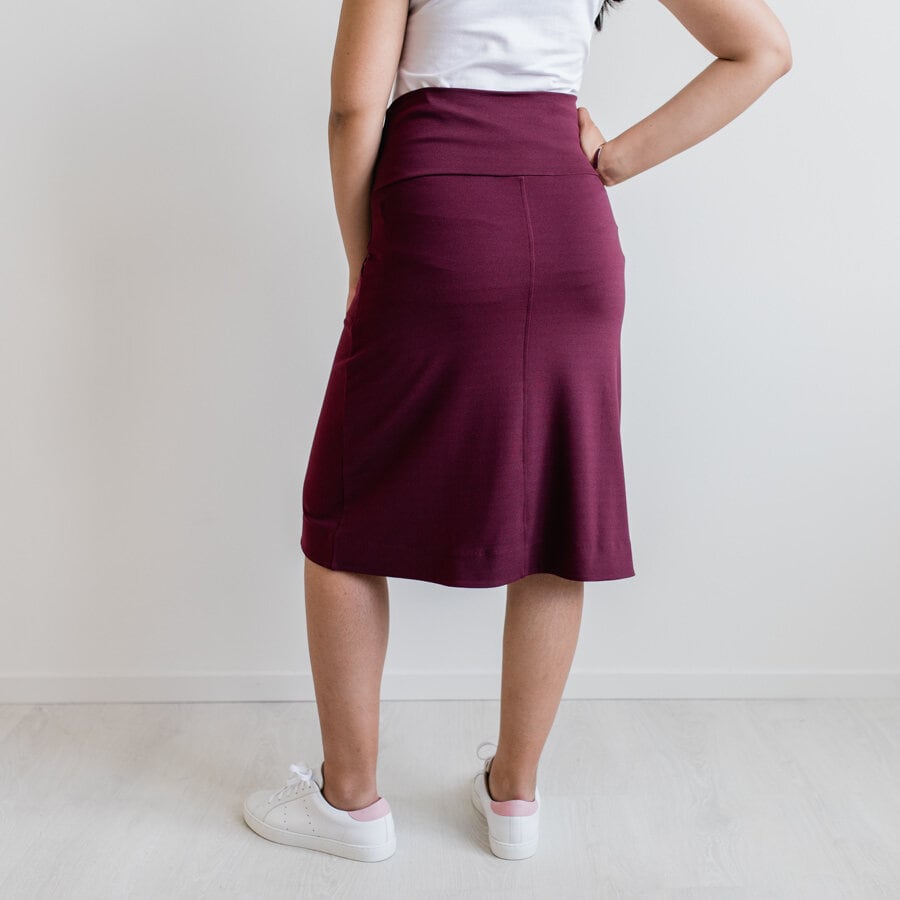 Silhuette skirt - fig red
