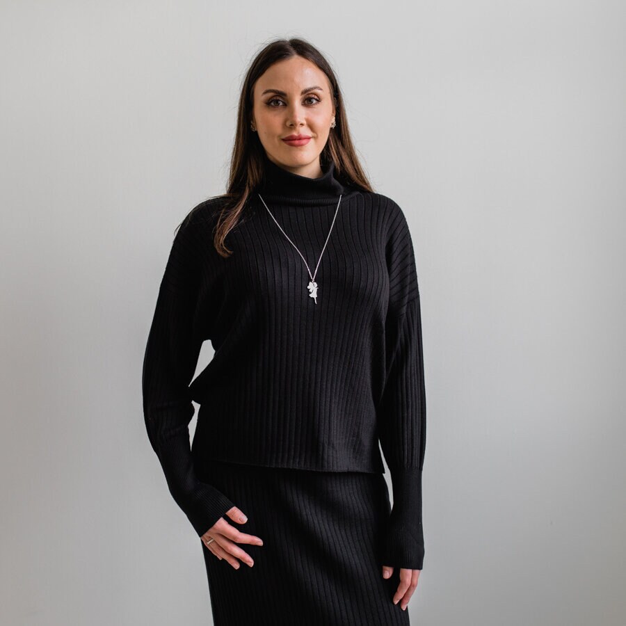 Tube sweater - black