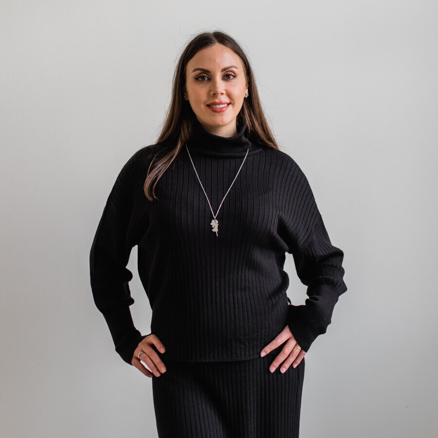 Tube sweater - black