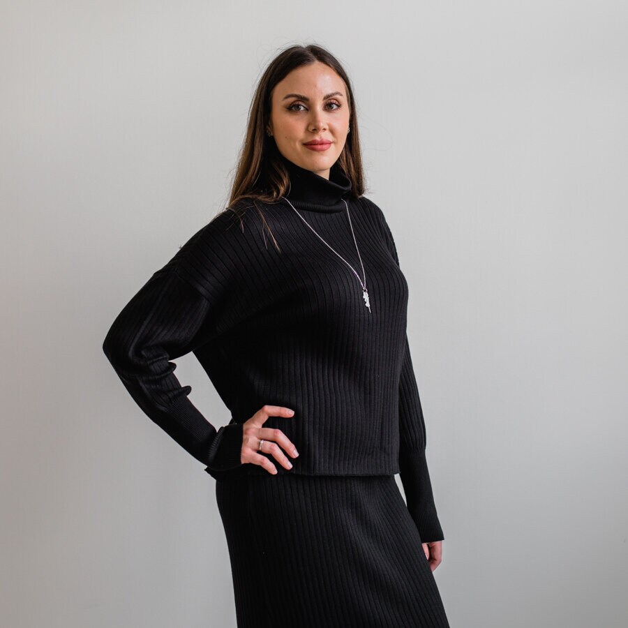 Tube sweater - black