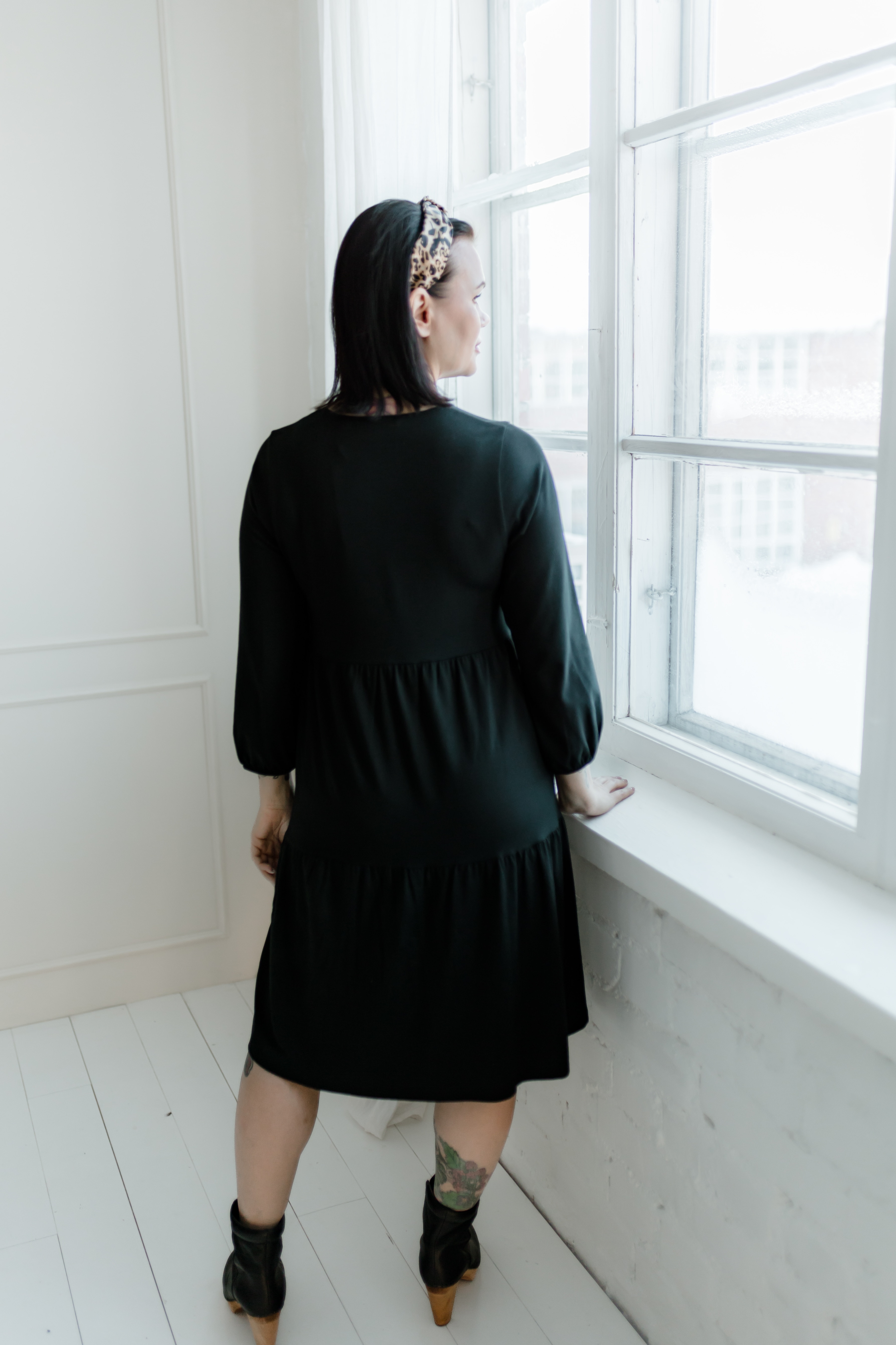 Melissa short dress - black
